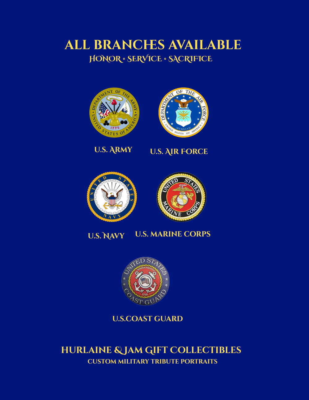Custom Military Tribute Portrait Keepsake - Image 4